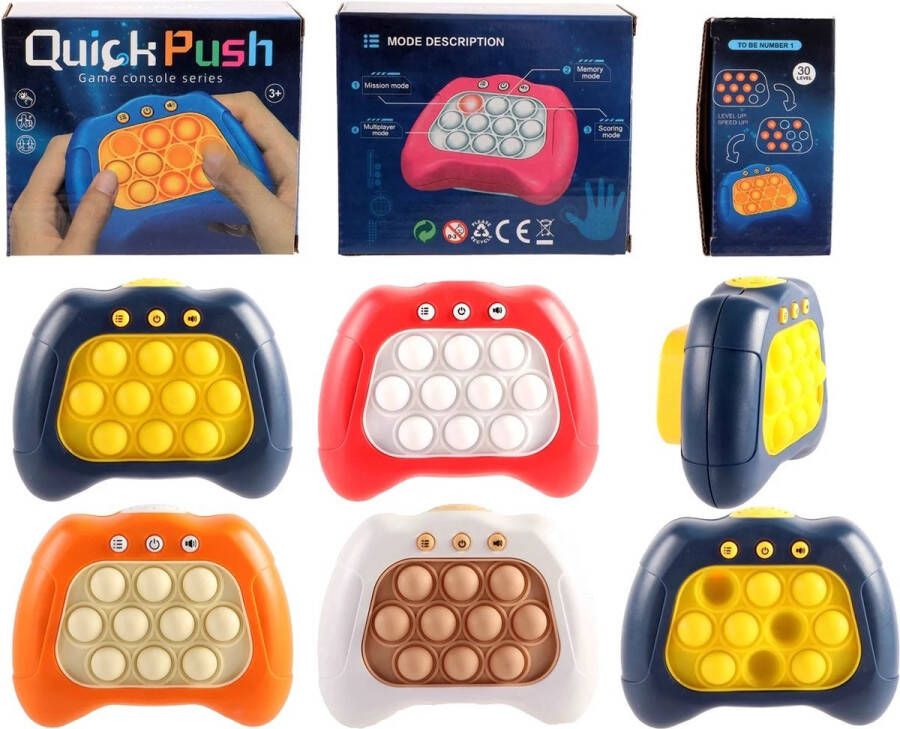 Quick Push Pop Fidget- Game console- wit- Training- Spellen- Spelletjes- Kinderen- Fidget Toy