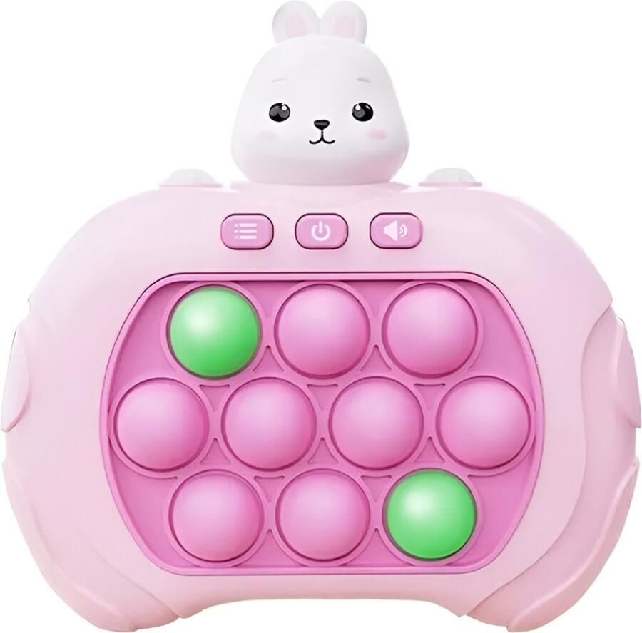 Quick Push Konijn V3 Pop It Spel Game Controller Fidget Toy Montessori Speelgoed Anti Stress Speelgoed Inclusief Licht en Geluidseffecten