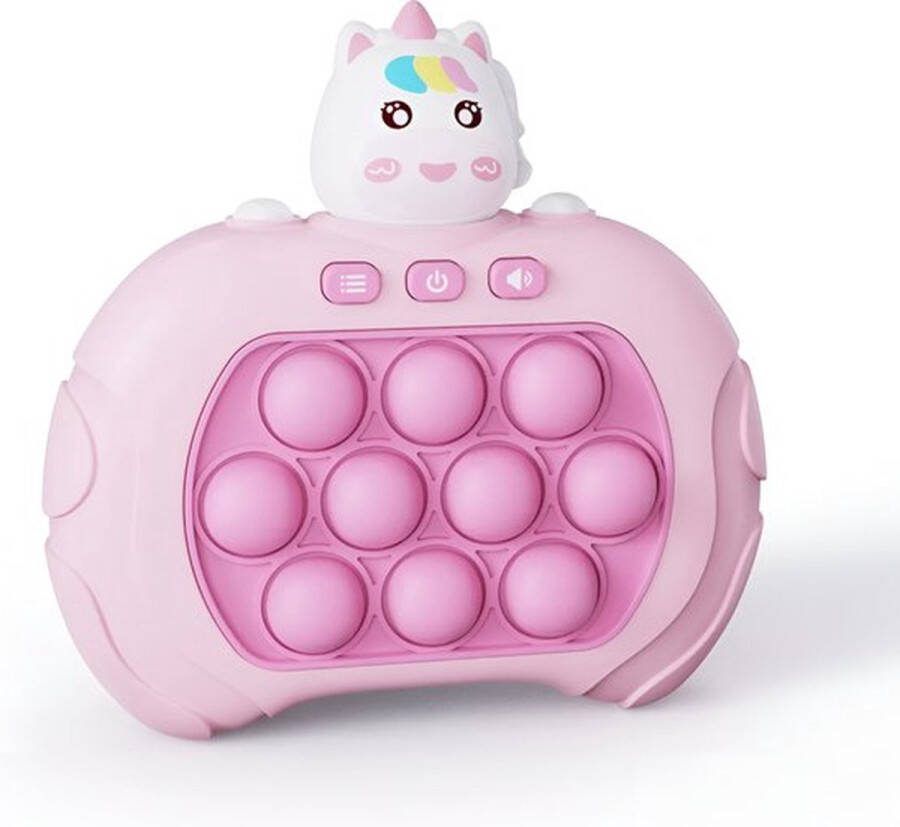 Quick Push Unicorn V3 Pop It Spel Game Controller Fidget Toy Montessori Speelgoed Anti Stress Speelgoed Inclusief Licht en Geluidseffecten