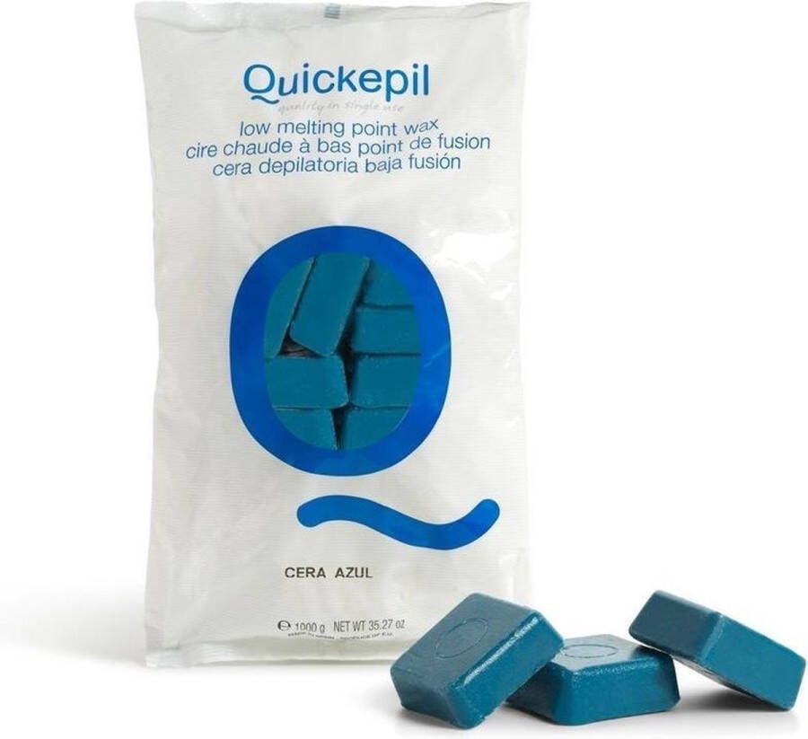 Quickepil Ontharingswax blokken 1kg. Blauw