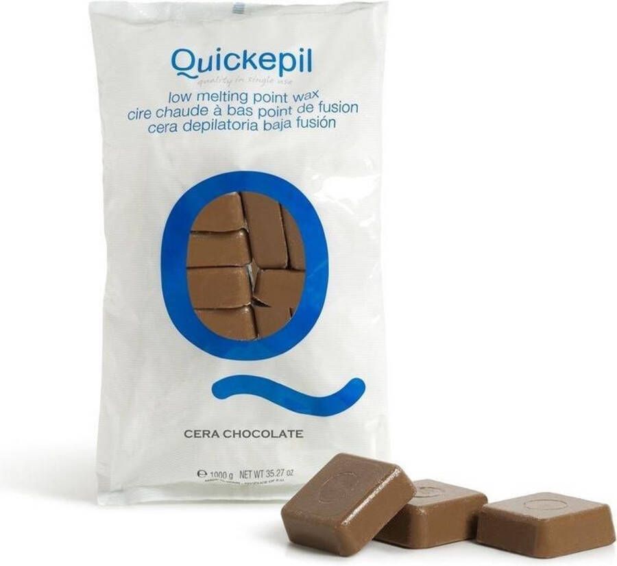 Quickepil Ontharingswax blokken 1kg. Chocolade