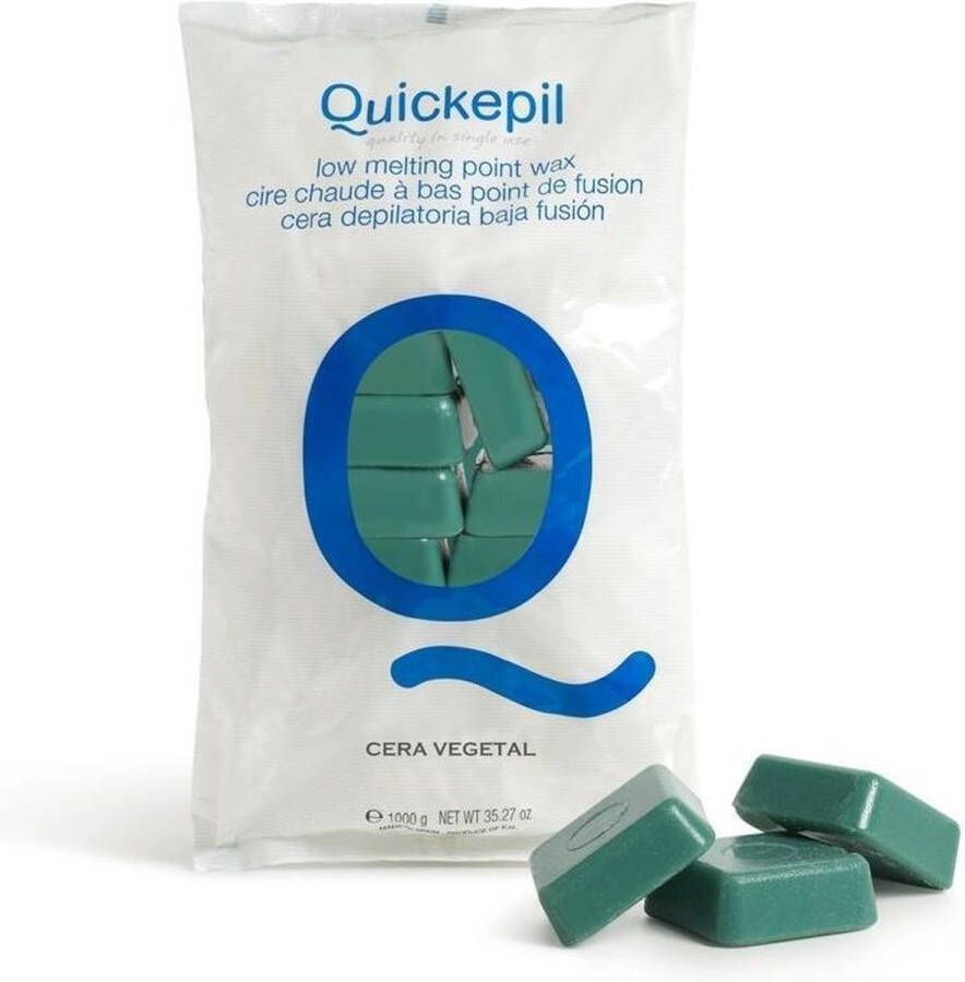 Quickepil Ontharingswax blokken 1kg. Groen