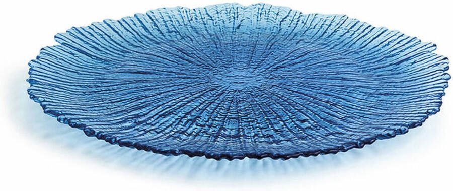Quid Eetbord Mar De Viento Blauw Glas Ø 28 cm (6 Stuks) (Pack 6x)