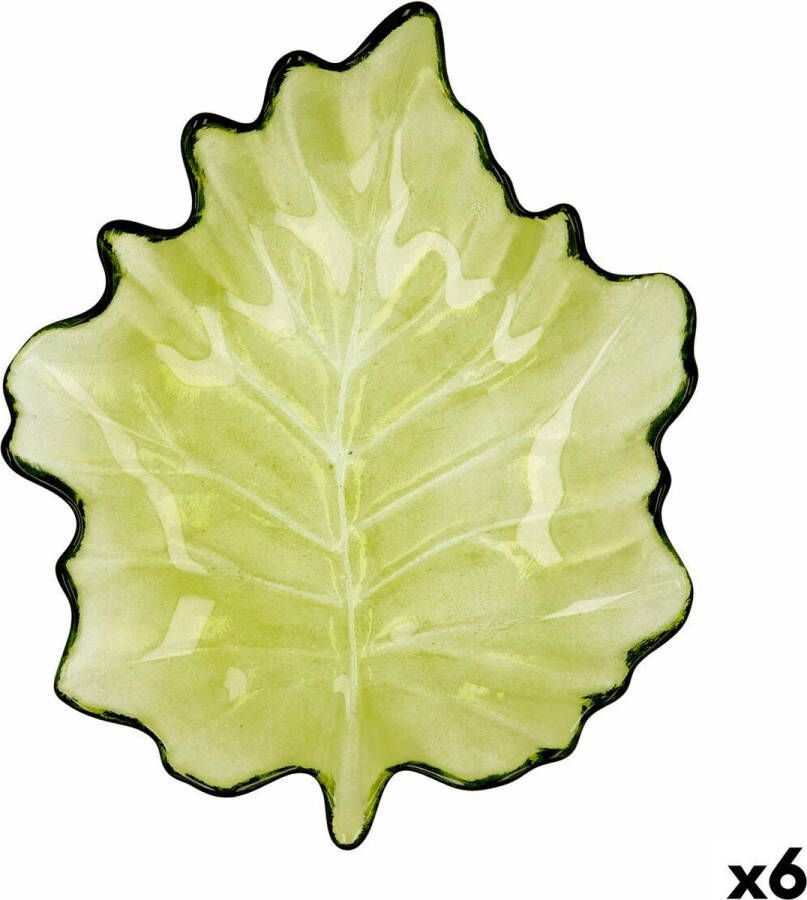 Quid Snackdienblad Laken Groen Glas (22 x 18 cm) (Pack 6x)