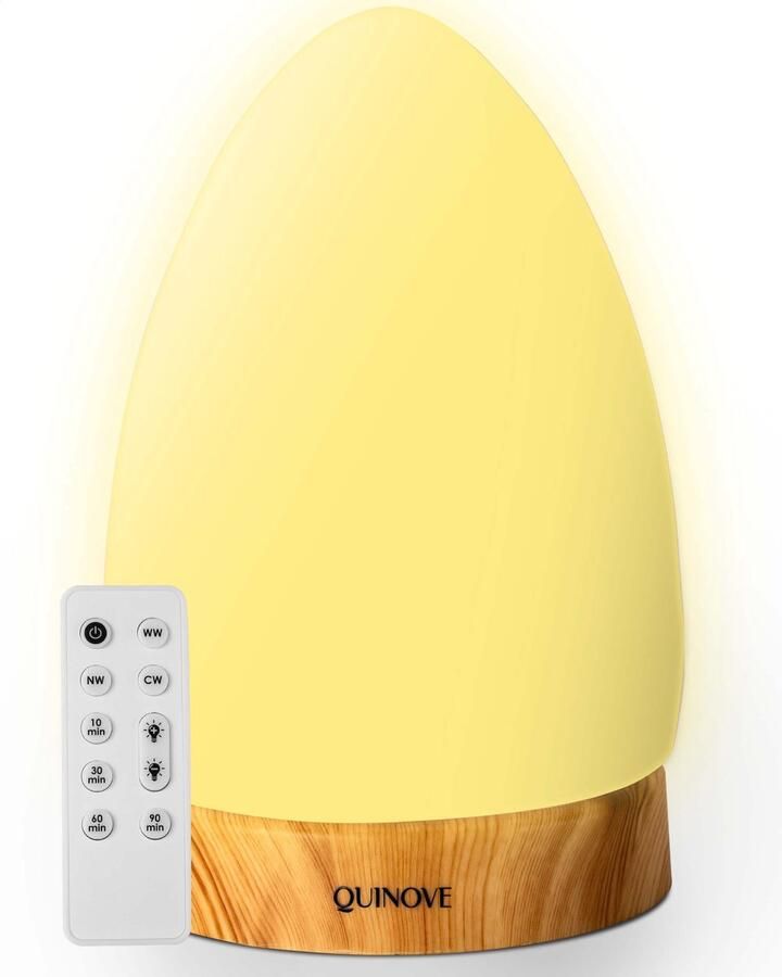 Quinove – Daglichtlamp – Met Afstandsbediening – Lichttherapie – Daylight Lamp – 360 Graden Verlicht – LED – USB Poort – Tegen Winterdepressie