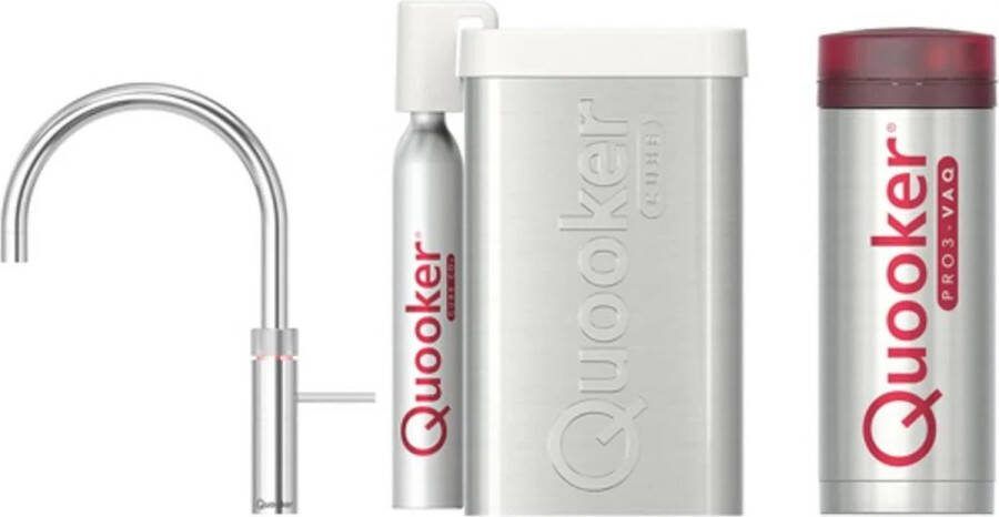 Quooker Cube Fusion Round RVS met Pro3-VAQ Boiler