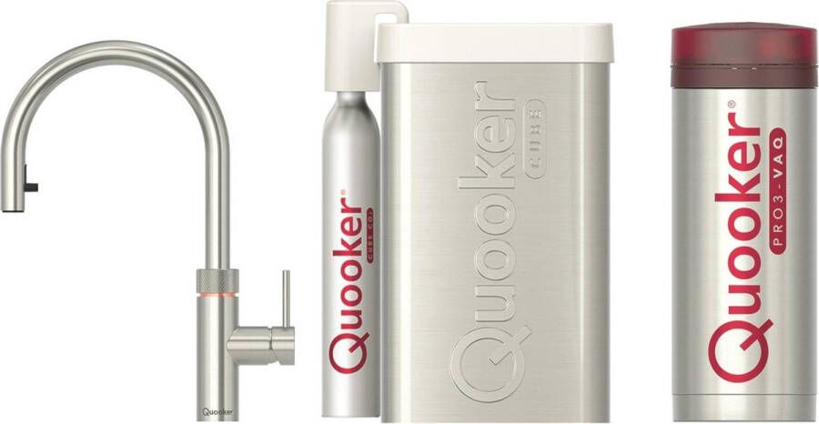 Quooker Flex Kokendwaterkraan C uitloop PRO3 VAQ Boiler en CUBE RVS