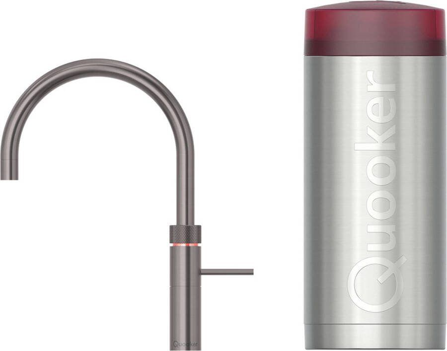 Quooker Fusion Round met COMBI boiler 3-in-1 kraan gunmetal