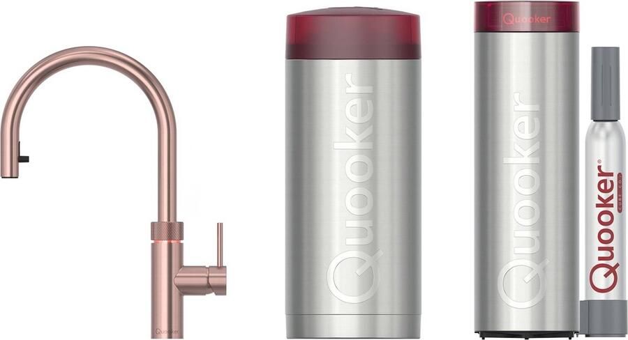 Quooker Flex met COMBI boiler en CUBE reservoir 5-in-1-kraan rosé koper