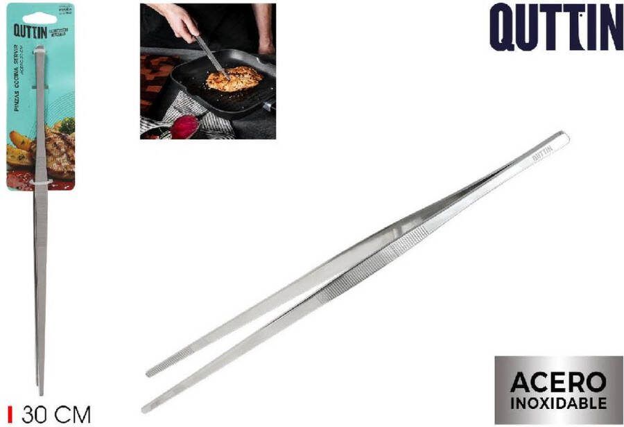 Quttin -30 CM Keukentang-Vleestang-BBQtang-Serveertang-RVS Keukentang