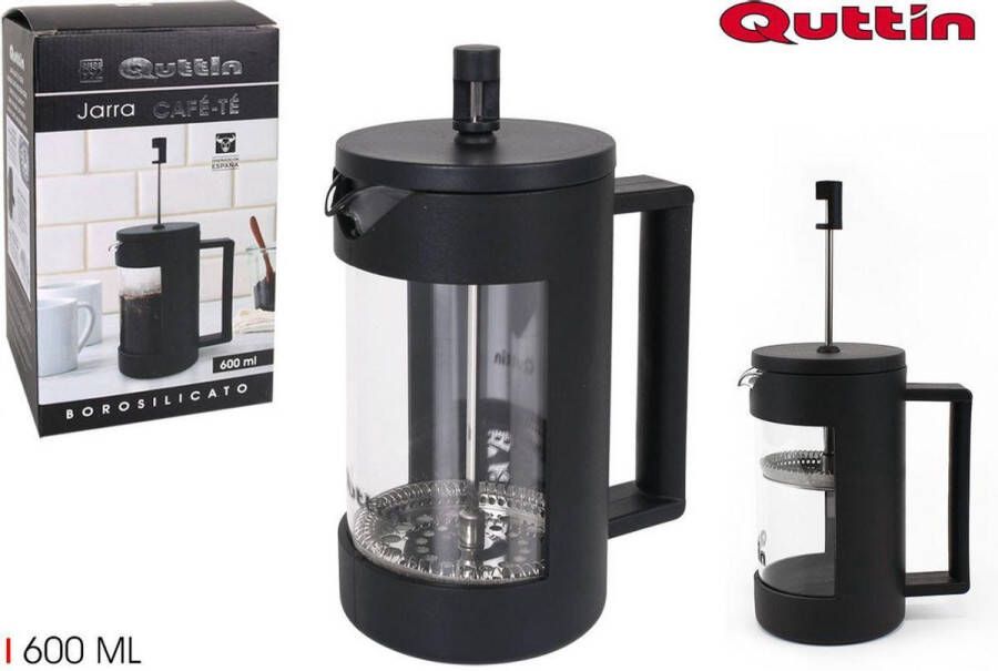 Quttin French Press 600 ml French Press Cafetiere Koffiemaker