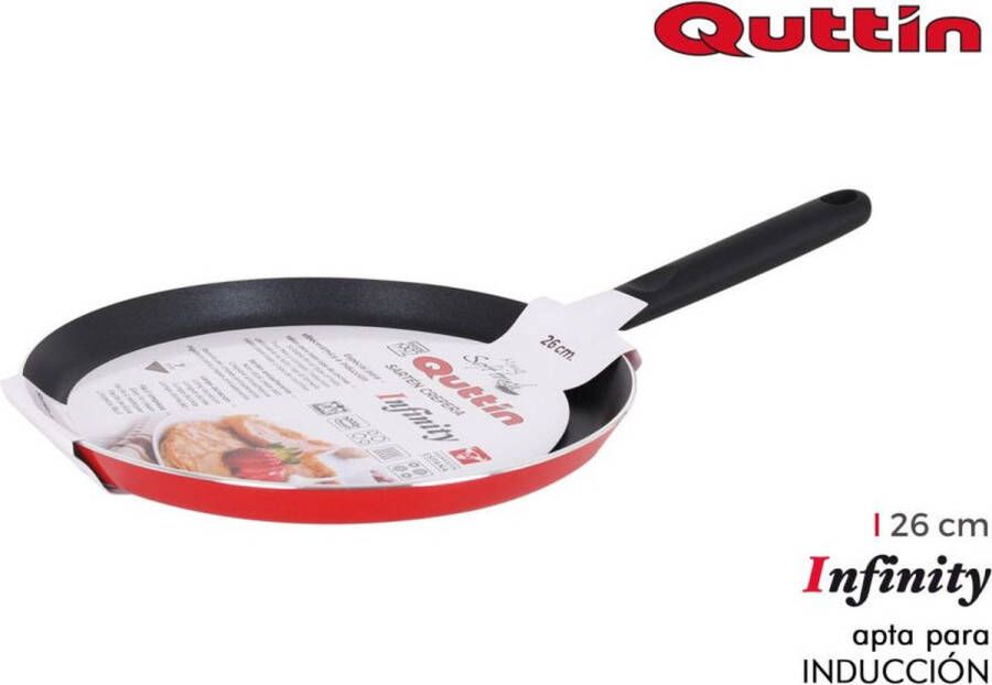 Quttin Infinity pannenkoekenpan 26 cm hoogte rand 1.9 cm geschikt voor inductie