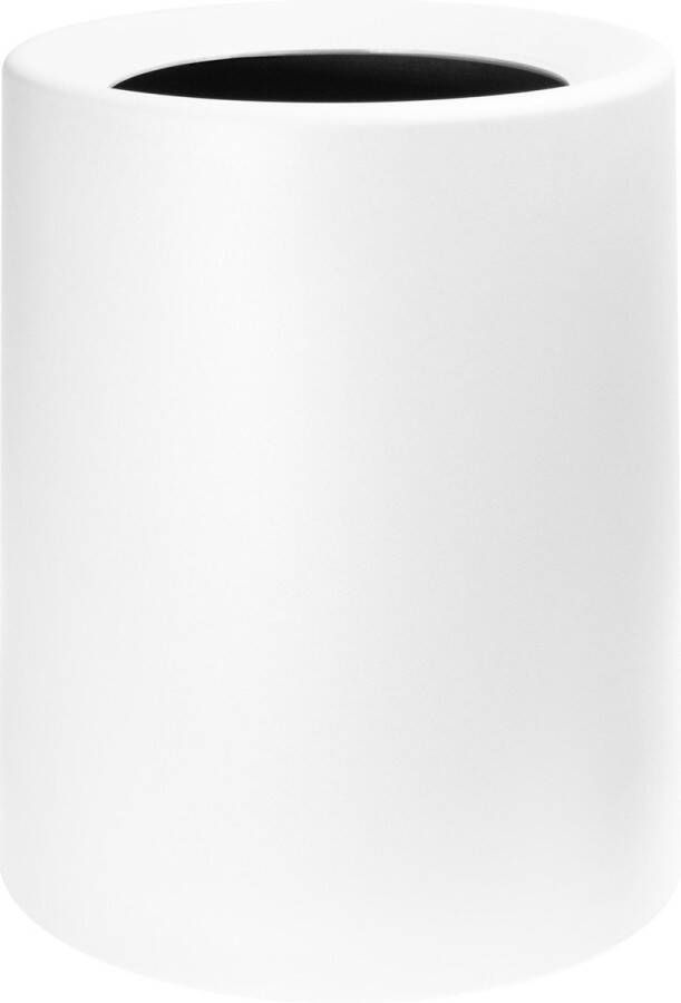 QUVIO Afvalemmer 12 Liter Prullenbak met 1 losse binnenemmer Afvalbak plastic Vuilbak voor keuken kantoor badkamer toilet en slaapkamer Vuilnisbak rond Kunststof 12L Grijs