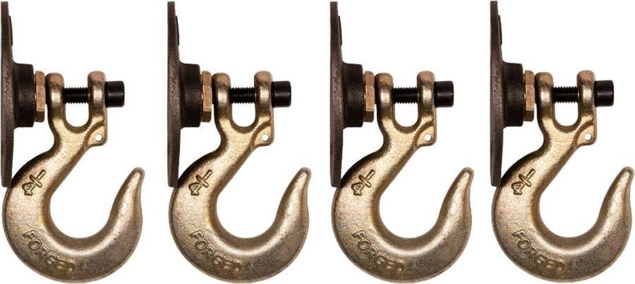 QUVIO Kledinghaak Industrieel Set van 4 Kapstok Kleerhanger Metaal Inclusief schroeven Grijs Goud