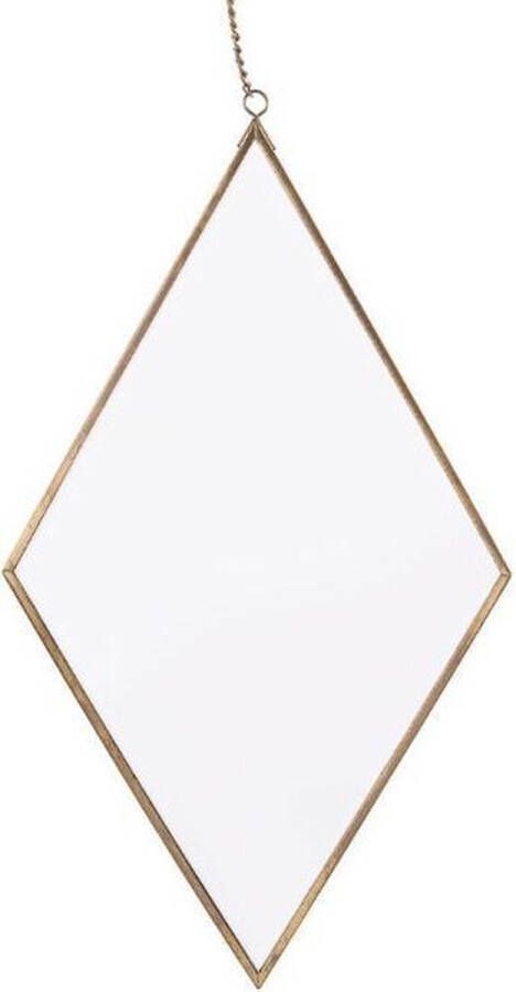 QUVIO Spiegel ruitvorm smal Wandspiegel Wanddecoratie Spiegel Wandspiegel met lijst Gouden Spiegels Decoratie Goud