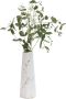QUVIO Vaas voor droogbloemen Vaasje Vazen Vaas keramiek Landelijke bloemenvaas Woonaccessoire voor bloemen en boeketten Decoratieve accessoires 7 x 7 x 20 cm (lxbxh) Wit - Thumbnail 1