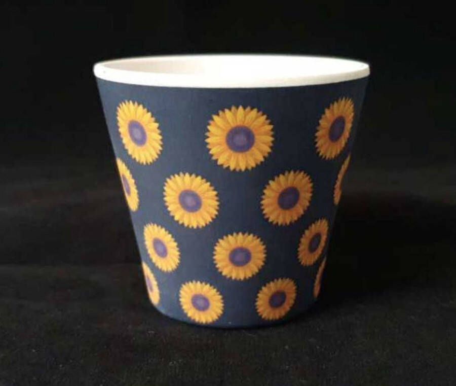 Quy cup 90ml Ecological Espresso Reisbeker “Sunflower” 7x7x7cm