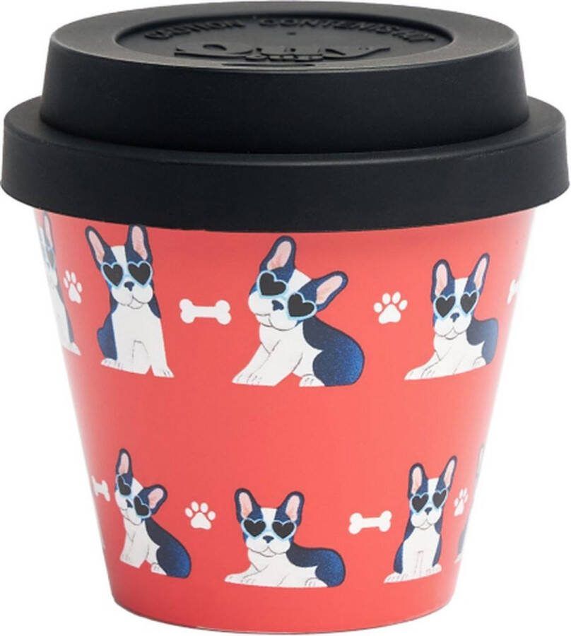 Quy cup 400ml Ecologische reisbeker Valentina Gerecycleerde flessen met limoen siliconen deksel 9x9xH15cm