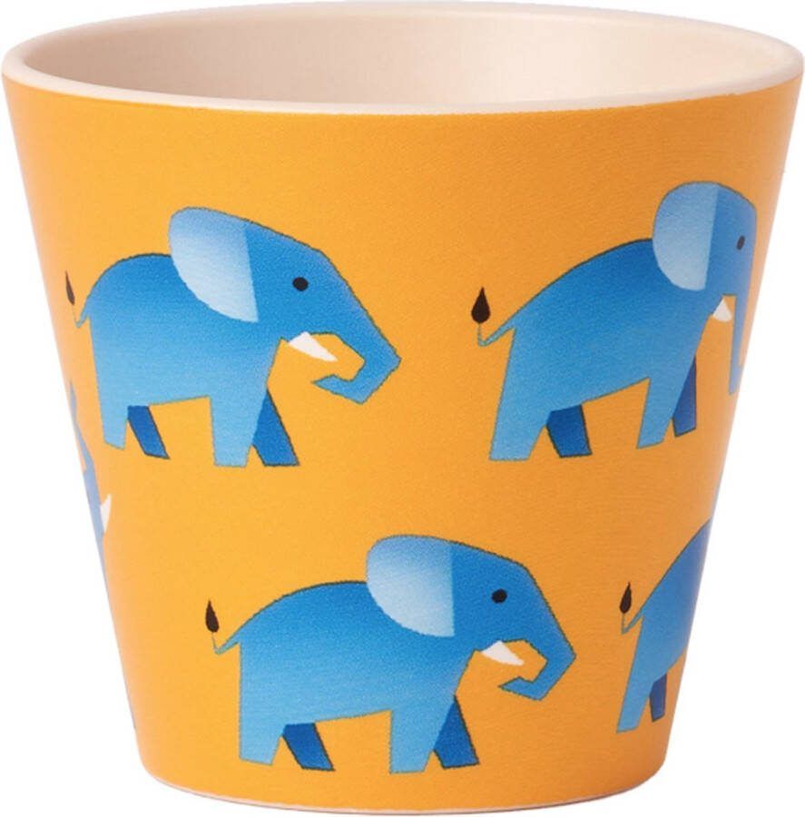 Quy cup 90ml Ecologische Reis Beker Espressobeker “Elefant Olifant” 7x7x7cm