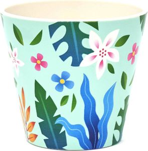 Quy cup 90ml Ecologische Reis Beker Espressobeker “Flower”