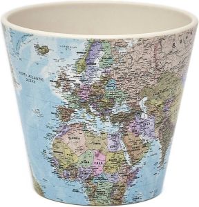 Quy cup 90ml Ecologische Reis Beker Espressobeker “Map”