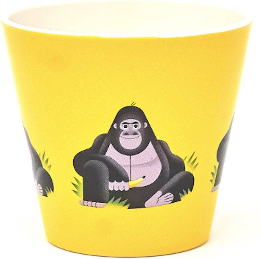 Quy cup 90ml Ecologische Reis Beker Espressobeker “Mario Banana Gorilla”