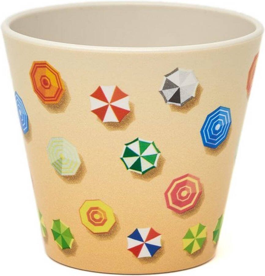 Quy cup 90ml Ecologische Reis Beker Espressobeker “Ombrelloni