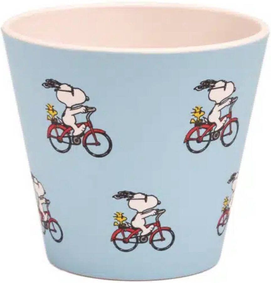 Quy cup 90ml Ecologische Reis Beker Espressobeker Peanuts Snoopy 15 BICI” (Fietsen) 7x7x7cm