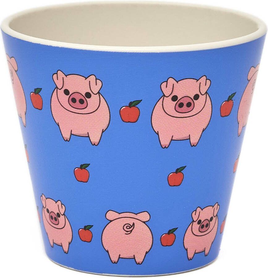 Quy cup 90ml Ecologische Reis Beker Espressobeker “Pig”