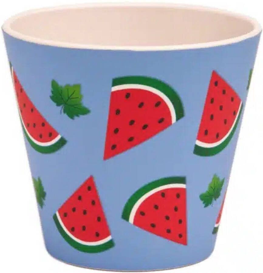 Quy cup 90ml Ecologische Reis Beker Espressobeker “Watermelon” 7x7x7cm