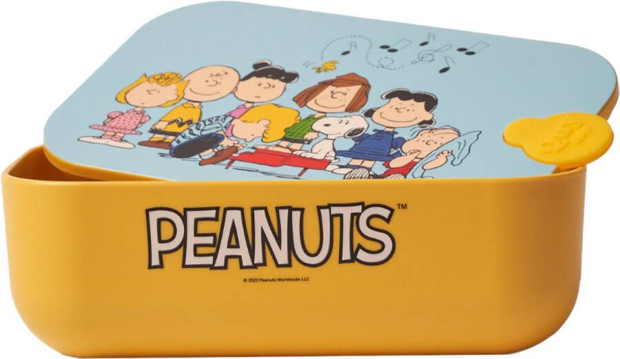 Quy cup Duurzame Lunchbox 900ml Peanuts Snoopy Concert Concerto R-PET Recycled pet- Silliconen afdichting-Perfect voor warme en koude gerechten-BPA- BPS- en ftalaatvrij
