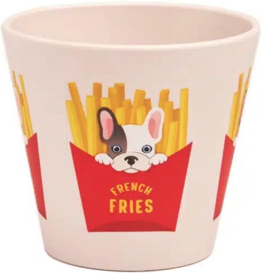 Quy cup 90ml Ecologische Reis Beker Espressobeker “French Fries” 7x7x7cm