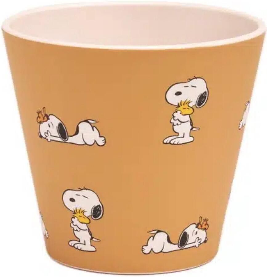 Quy cup 90ml Ecologische Reis Beker Espressobeker Peanuts Snoopy 14 Woodstock” 7x7x7cm