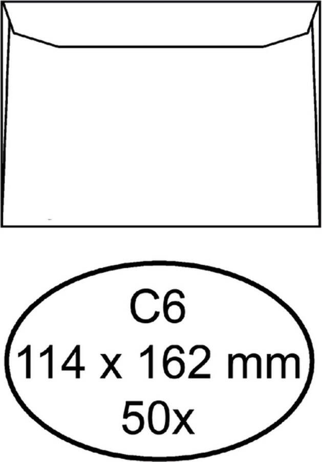 Kangaro Envelop Raadhuis bank C6 114x162mm gegomd wit | 10 stuks