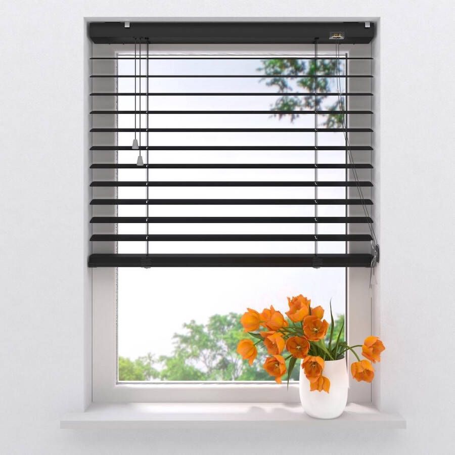 Raamdecoratie.com Aluminium Jaloezie Easy Matte 50 Mm Black 150 X 180