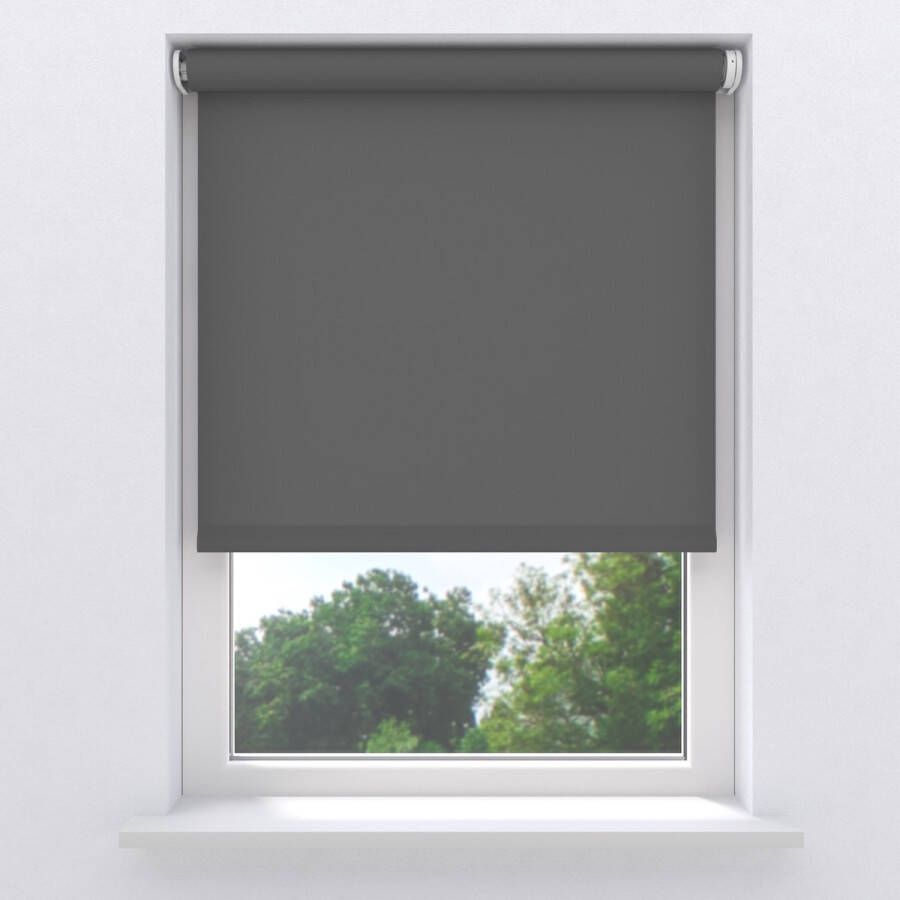 Raamdecoratie.com Elektrisch rolgordijn Easy Base Lichtdoorlatend Dark Grey 150 x 190 cm CMD02