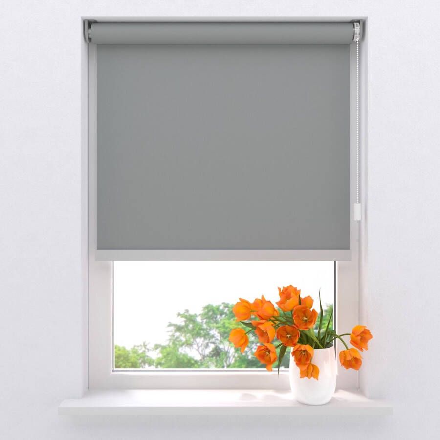 Raamdecoratie.com Elektrisch rolgordijn Easy Soft Verduisterend Light Grey 90 x 275 cm CMD-03