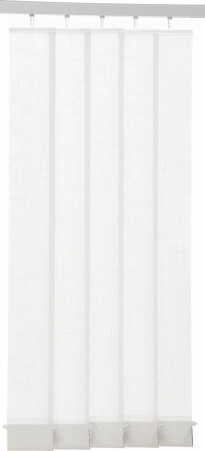 Raamdecoratie.com Stoffen lamellen set Easy Fiber 89mm Lichtdoorlatend White 40 x 260 5 lamellen