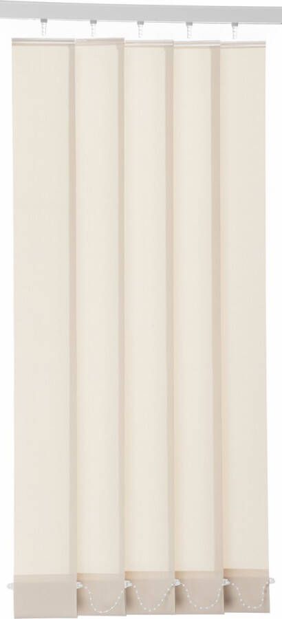 Raamdecoratie.com Stoffen lamellen set Easy Fine 89mm Lichtdoorlatend Taupe 40 x 260 5 lamellen