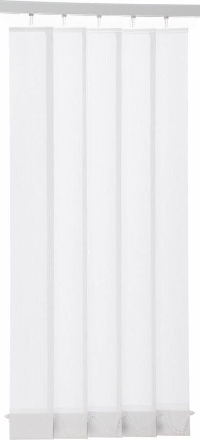 Raamdecoratie.com Stoffen lamellen set Easy Stripe 89mm Lichtdoorlatend White 40 x 260 5 lamellen