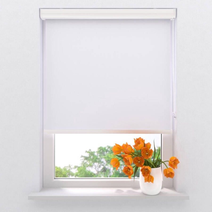 Raamdecoratie.com Rolgordijn Cassette Pure Verduisterend Bright White 40 x 175 cm