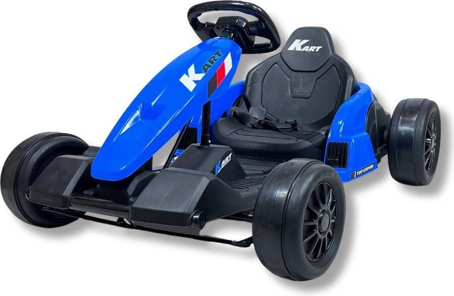 Racemonsterz Elektrische Drift Kart Go Kart Blauw Zwart Drift Trike Elektrische Kinderauto 24V Accu