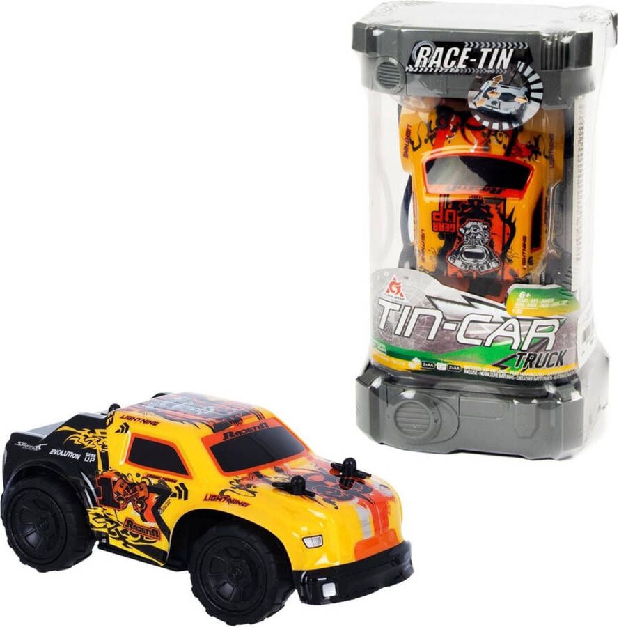 Racetin Race-tin Rc Auto 4x4 15 Cm 1:32 Geel zwart