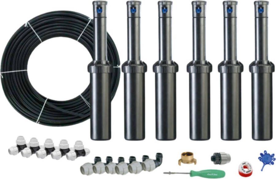 RainBird Complete tuinsproeierset 3500 met tyleenslang 6 pop-up sproeiers 6 sproeiers Sproeibereik 5 t m 10 meter
