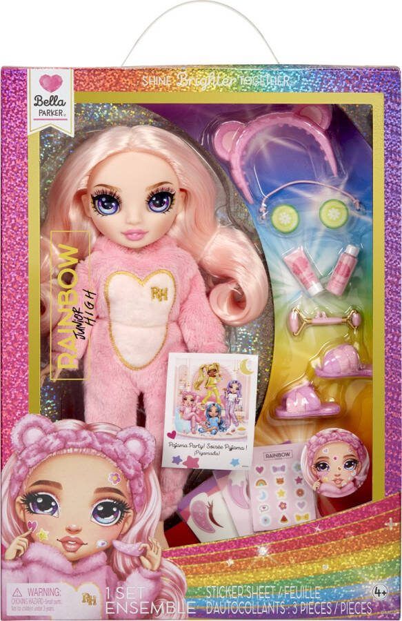 Rainbow High Junior High Pyjamaparty 23 cm Bella (roze) Modepop