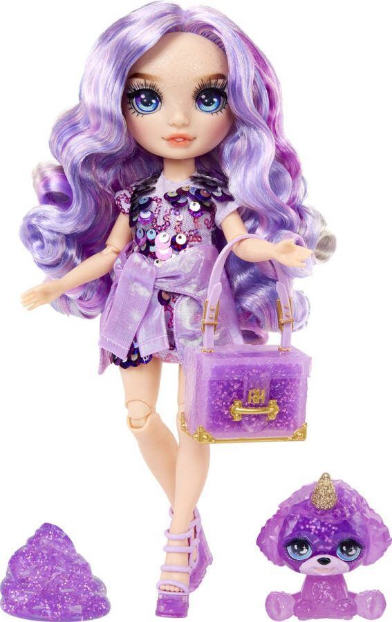 Rainbow High Klassieke Modepop 28 cm Violet (paars) Met slijmset en diertje