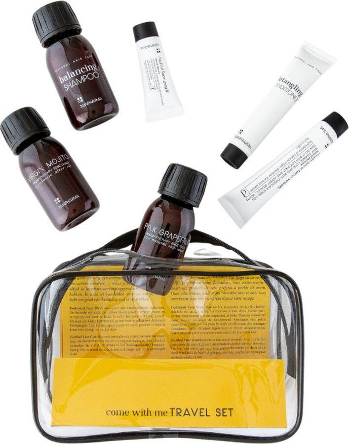 RainPharma Come With Me Travel Set x Feeling Travel Size Shampoo Conditioner After Oil Skin Wash Face Wash Toilettas