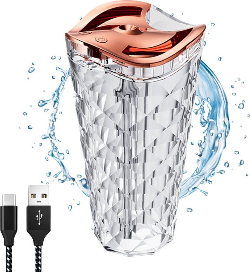 RAMBUX Luchtbevochtiger Koper LED Verlichting Inclusief USB-C Kabel Vernevelaar Humidifier Geurverspreider Geschikt voor Planten Bloemen Groot Model