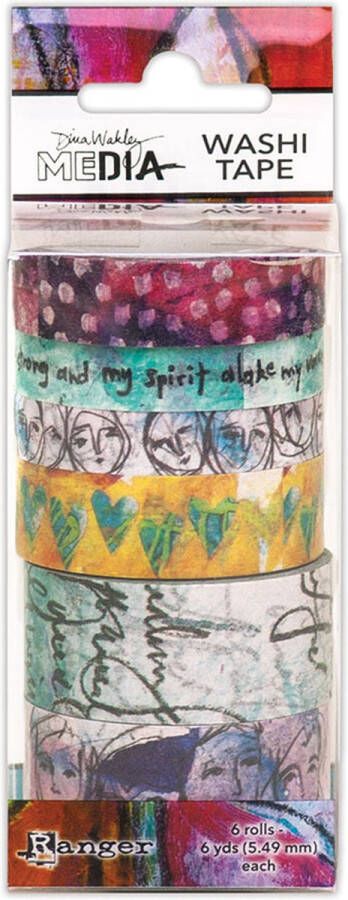 Ranger Industries Ranger Dina Wakley media washi tape #1 assorted 6x5 5m