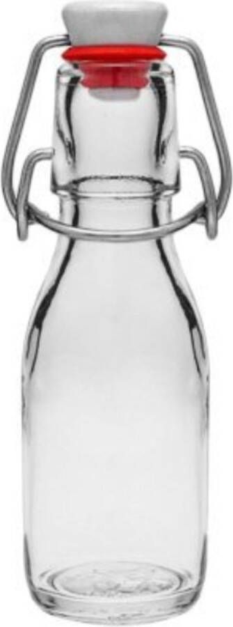 RANO 1x beugelfles 100ml Luchtdicht Transparant weckfles inmaakfles sapflesjes decoratie fles glazen fles Fles met beugelsluiting beugelflessen glazen flesjes met dop